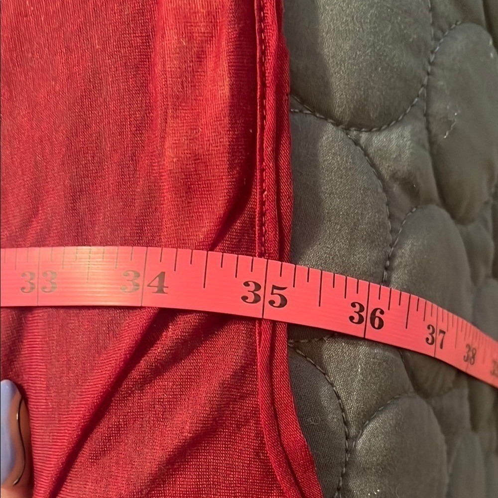 Free People Long Sleeve Shirt Lightweight Sheer Tunic Red Boho Casual Top Medium - Picture 6 of 7